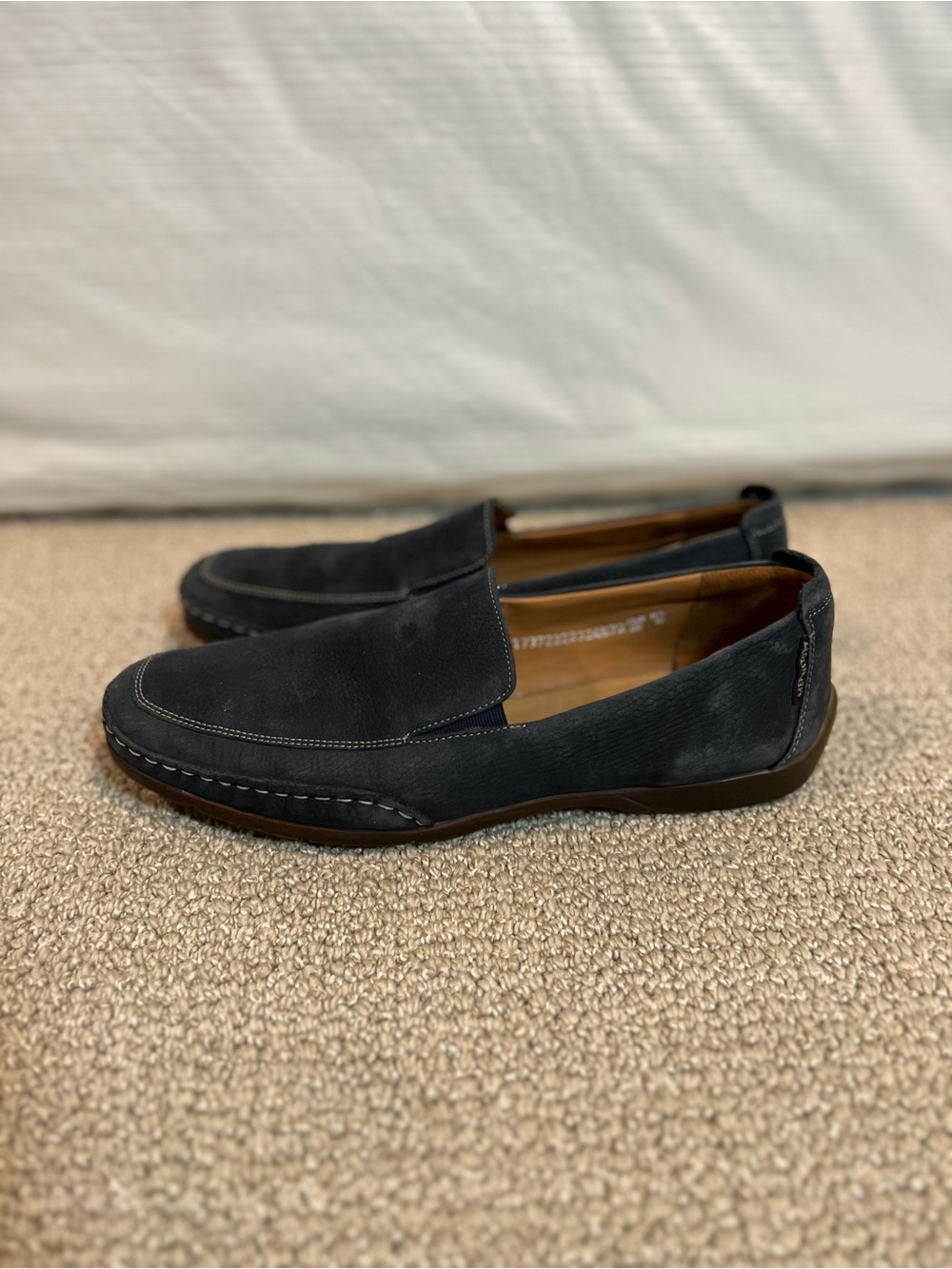 Mephisto Edlef Cool-Air Driving Loafer Shoe Men 12 Moccasins Blue Suede Leather - Picture 4 of 15